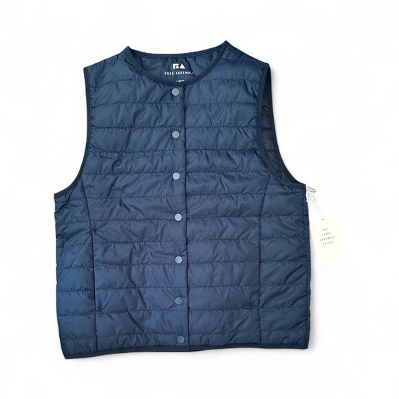 Free Assembly Kids Packable Vest Solid Blue Size L (10/12) - Picture 1 of 5